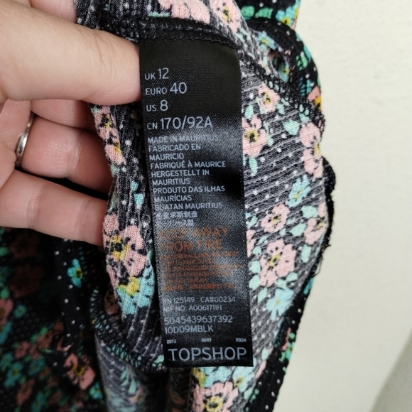 Topshop Women’s Floral Polka Dot Swing Dress size 8 - Picture 5 of 5